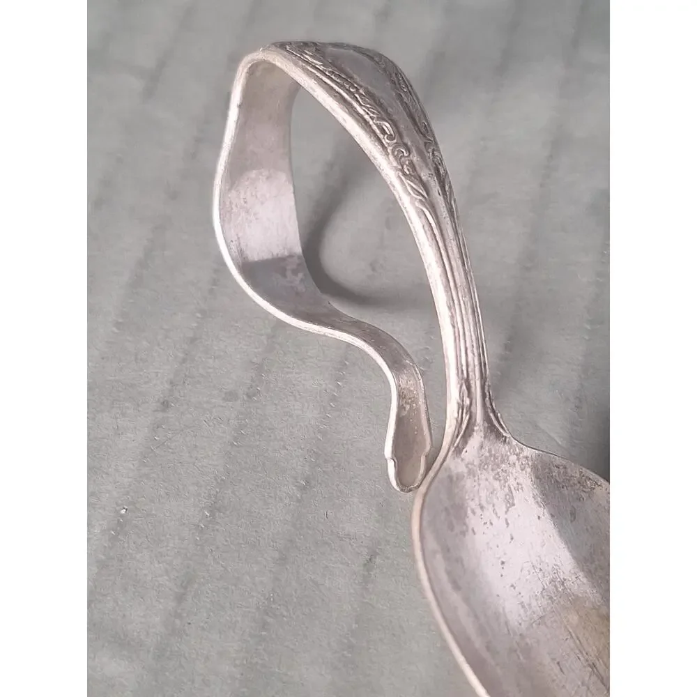 Vintage Oneida Rogers Silverplate Baby Spoon Bent Handle Teething Margate